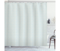 Circular Geometric Tile Shower Curtain