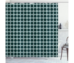 Oriental Blue Pattern Shower Curtain