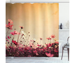 Garden Flowers Poppies Shower Curtain