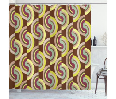 Vintage Colorful Rounds Shower Curtain