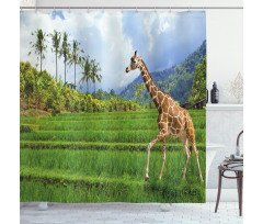 Tropical Wild Animals Shower Curtain