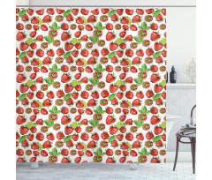 Watercolored Fruits Shower Curtain