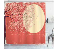 Cherry Sakura Blossoms Shower Curtain
