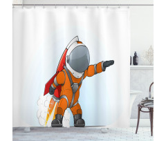 Astronaut Galaxy Journey Shower Curtain