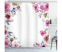 Romantic Blossom Flowers Shower Curtain