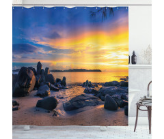 Horizon Sky Beach View Shower Curtain