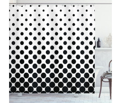 Minimalist Polka Dots Shower Curtain