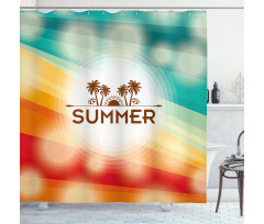 Palm Tree Sun Holiday Shower Curtain