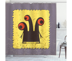 Trippy Creature Eyes Shower Curtain