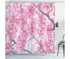 Japanese Sakura Flowers Shower Curtain