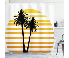 Summer Holiday Graphic Shower Curtain