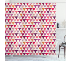 Geoemetric Triangles Dots Shower Curtain