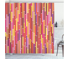 Pink Stripes Lines Shower Curtain