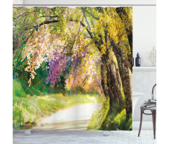 Spring Park Walkway Shower Curtain