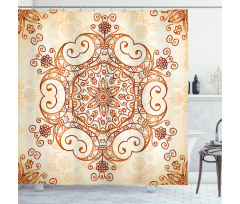 Abstract Damask Motif Shower Curtain