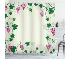 Grape Vines Fruit Garden Shower Curtain