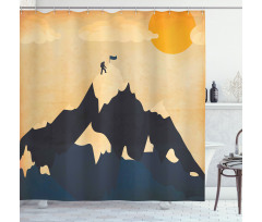 Man on the Mountaintop Shower Curtain
