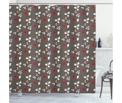 Blooms Leaves Branches Shower Curtain