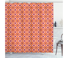 Dots Squares Checked Shower Curtain