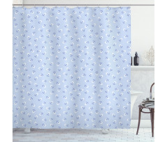 Small Retro Flowers Shower Curtain