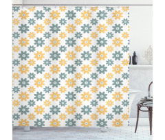 Retro Daisies Shower Curtain