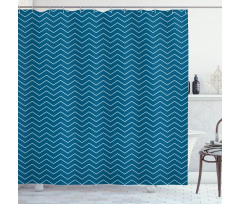 Zigzags Chevron Lines Shower Curtain