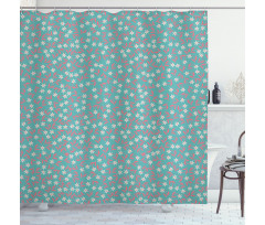 Daisies Pink Soft Branches Shower Curtain