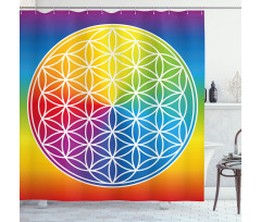 Peace Flower Child Youth Shower Curtain