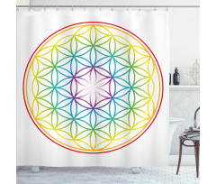 Radiant Flower of Life Shower Curtain