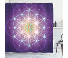 Sign of Cosmos Folk Shower Curtain