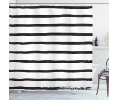 Minimalist Paintbrush Shower Curtain