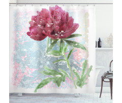 Peony Blossoms Growth Shower Curtain