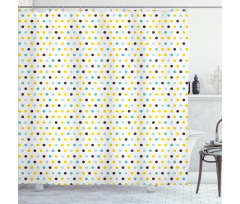 Polka Dots Rounds Retro Shower Curtain