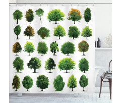 Pines Planes Bushes Tree Shower Curtain