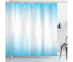 Geometric Squared Design Shower Curtain