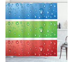 Water Drops on a Plastic Shower Curtain