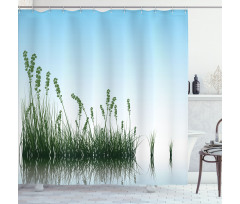 Scenery Lake Bushes Shower Curtain