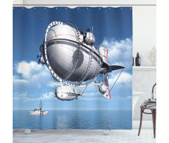 Sea Flying Cloudy Sky Shower Curtain