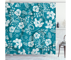 Floral Romantic Beams Shower Curtain