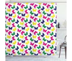 Romantic Butterfly Kids Shower Curtain