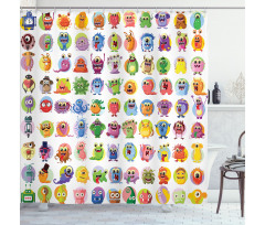 Baby Mosters Cartoon Shower Curtain