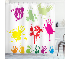 Teenagers Spray Color Shower Curtain