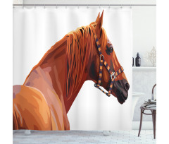 Race Jokey Horse Nature Shower Curtain