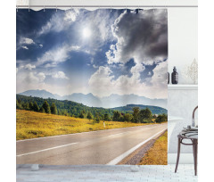 Road Hot Sunny Road Shower Curtain