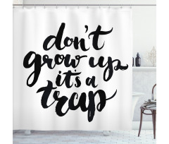 Motivational Life Letters Shower Curtain