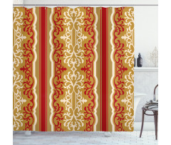 Middle East Swirl Motif Shower Curtain