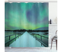 Bridge Snowy Arctic Shower Curtain