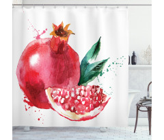Hand Drawn Watercolor Shower Curtain