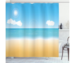 Relaxing Sunny Seaside Shower Curtain