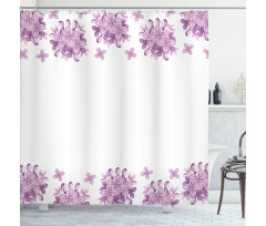Lilac Flowers Blossoms Shower Curtain
